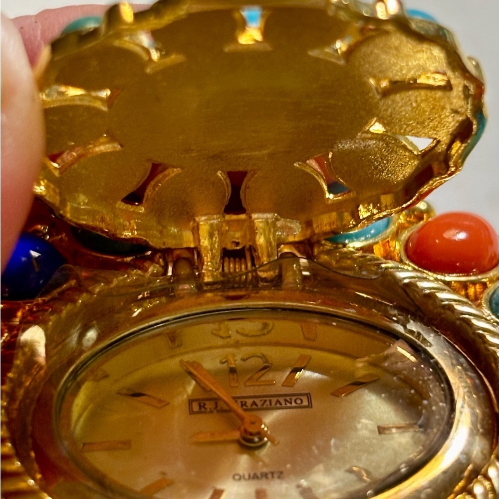 Kenneth Jay Lane Vibrant Gemstone watch NEW never worn - Picture 7 of 7